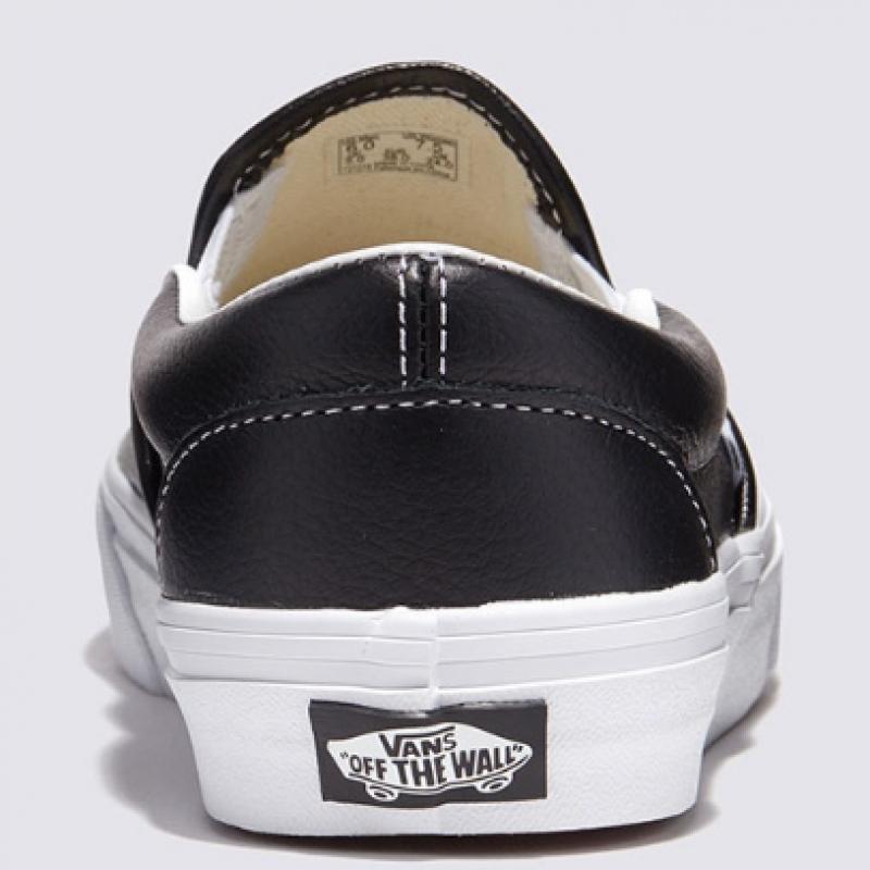 Vans Slip On Leather Black True White Vn000ct5bpb1