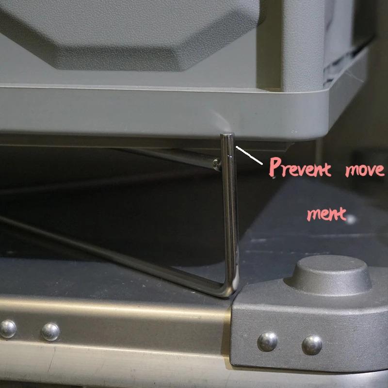 Multifunctional Outdoor Camping Foldable Stainless Steel Bracket Refrigerator Bracket Iron Storage Box Bracket Storage Bracket