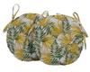 Vargottam Indoor Outdoor Round Bistro Chair Cushions Block Print 15-Inch Bistro Chair Pads Waterproof Seat Chair Cushion For Home