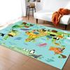 Jungle Cartoon Animal Carpet Giraffe Lion Carpet Living Room Decoration Large Rug Bedroom Child Crawling Mat Bathroom Bath Mat