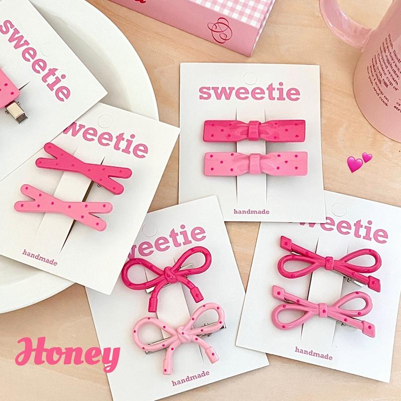 2Pcs Cute  Bowknot Hairpin For Women Girls Sweet Versatile Hair Accessories Headwear Diy Hair Styling Tools Gifts