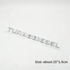 Turbodiesel Kompressor Letter Emblem Rear Trunk Turbo Diesel Fender Logo Sticker For W463 W140 W124 W202 W203 Accessories