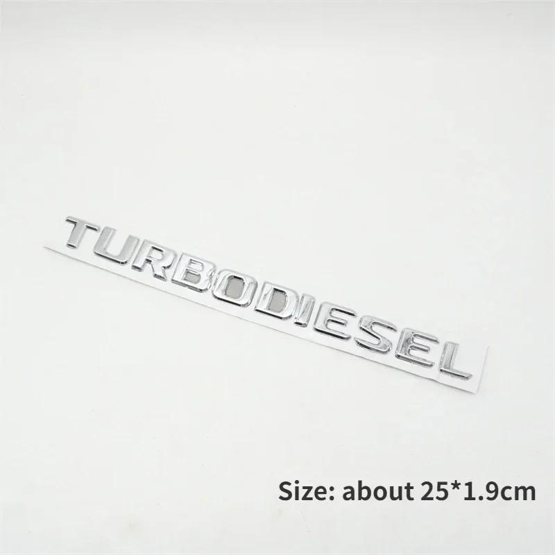 Turbodiesel Kompressor Letter Emblem Rear Trunk Turbo Diesel Fender Logo Sticker For W463 W140 W124 W202 W203 Accessories