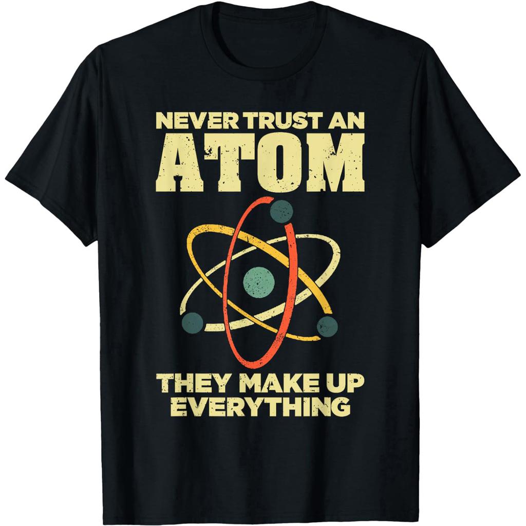 Cool Atom Art Men Women Biology Physics Chemistry Teacher T Shirts Humor Streetwear Tee Shirt Short Sleeve Unisex Loose Clothing