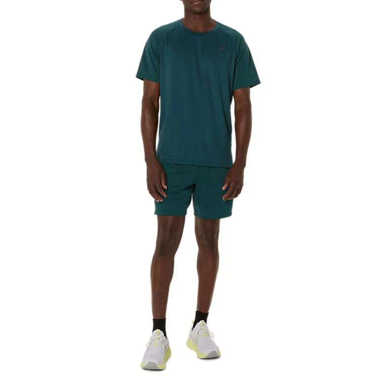 Asics Actibreeze™ Comfortable Fashion Sports Five-Point Casual Shorts Men shorts Saxon-Green 2031E894-300