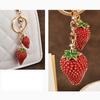 Fashionable Strawberry Pendant Keychain For Women Girls Cute Trendy Charm Keyring Car Key Ring Backpack Decoration Gifts