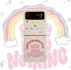 Matowe piękne etui z dinozaurami do Samsung Galaxy Z Flip 4 etui Zflip3 5g składane, odporne na wstrząsy twarde tylne etui do Samsung Z Flip 4