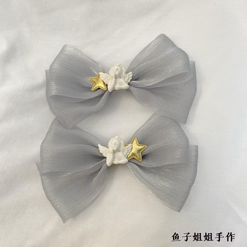 Original Handmade Swan Dance Grey Feather Hair Accessories Small Angel Street Hair Clip Grey KC Headgear Fascinator Hats