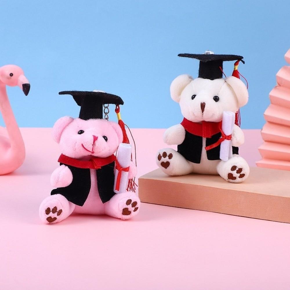 Soft Stuffed Bear Keychain Cute Bear Pendant Cartoon Dr Bear Doll  Clothing Decor