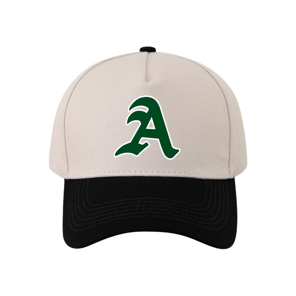 Color matching hard top five-piece baseball cap women's fashion A letter printing breathable cap outdoor sun hat