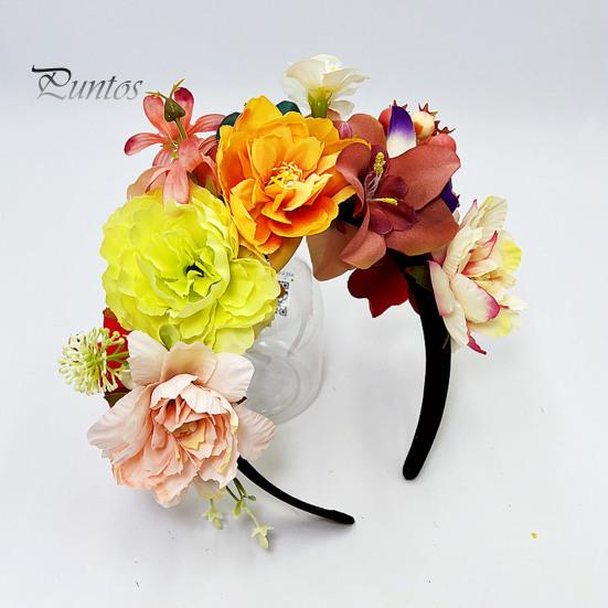 Decorazione di Fiori Imitazione Cerchietto per Capelli Design Elastico Viaggio Festa Fascia Vari Stili Cerchietto per Capelli Floreale Copricapo Accessorio Affascinante