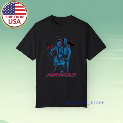 Airwolf Santini Air Retro TV Series Men#039;s Black Size S5XL Unisex T-Shirt
