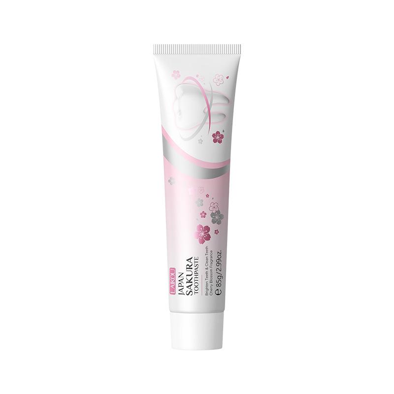 

LAIKOU Cherry Blossom Toothpaste 85g, Fresh Breath, Stain Removal & Teeth Cleaning 85g