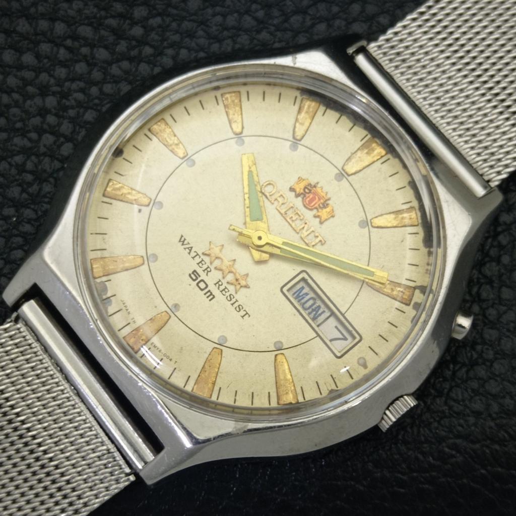USED VINTAGE ORIENT AUTOMATIC 46943 JAPAN MENS ORIGINAL DIAL WATCH a702261-5 R123-a702261
