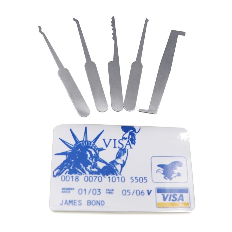 5-in-1 Lock Hand Tool for Repair Tool Kits Picking Tool Kit Locksmith Hand Tools Statue of Liberty Card-type Tool 1