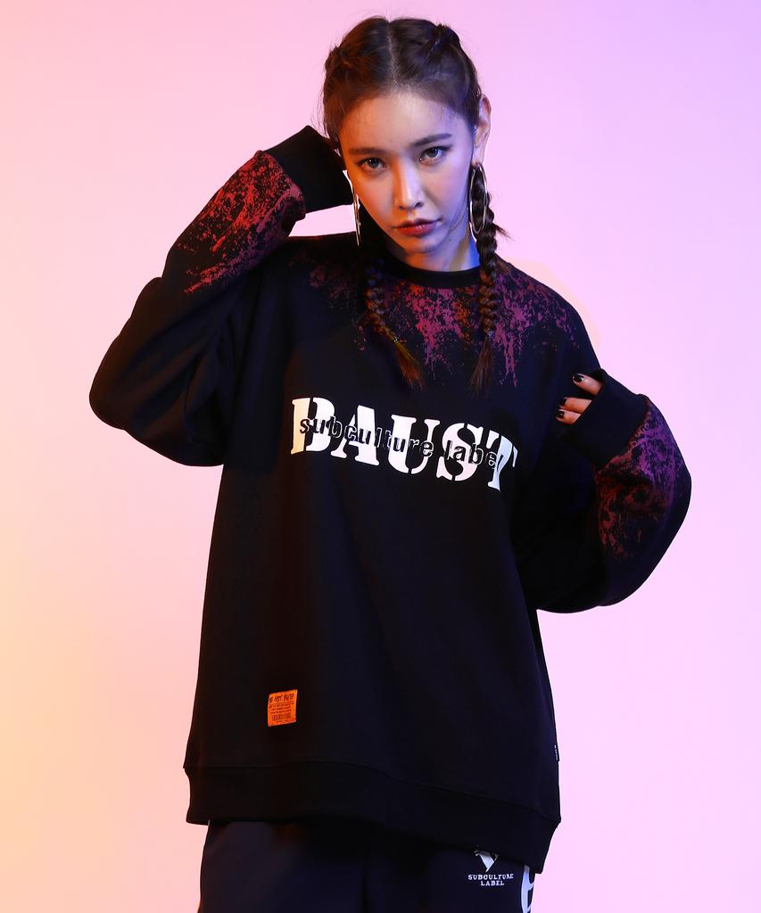 BAUST Blood Punk Printed Embroidery Sweatpants [Black]