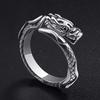 Buyee 925 Sterling Silver Couples Ring Finger Chinese Dragon Open Ring for Women Men Fashion Animal Fine Jewelry Circle