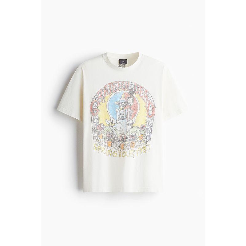 

[Grateful Dead] HM Men s and Women s Band T-shirt Summer Print Loose Short Sleeve 1225609
