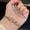 Threaded Fashion Irregular Letter Bracelet Versatile and High-end Graphic Copper Women's Bracelet