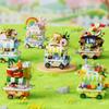 Mini Creative Street Food Cart Model Building Block Set Holiday Gift Display Cabinet Puzzle Toy For Adults And Kids