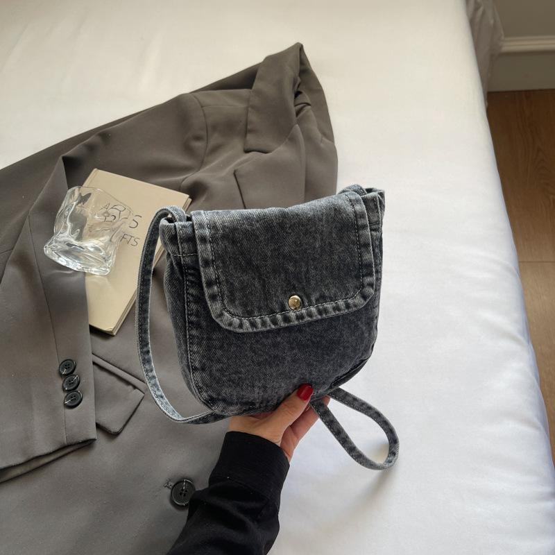 Ретро джинсовая сумка лето новая повседневная мода простая наплечная сумка большая вместимость студенческий стиль сумка-мессенджер сумка