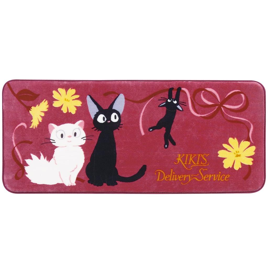Senko Delivery Service Ribbon Gift Soft Boa 50 X Wine Jiji Cat 23269 Kiki's Mat/Rug, Approx. 120cm, Red, Design,