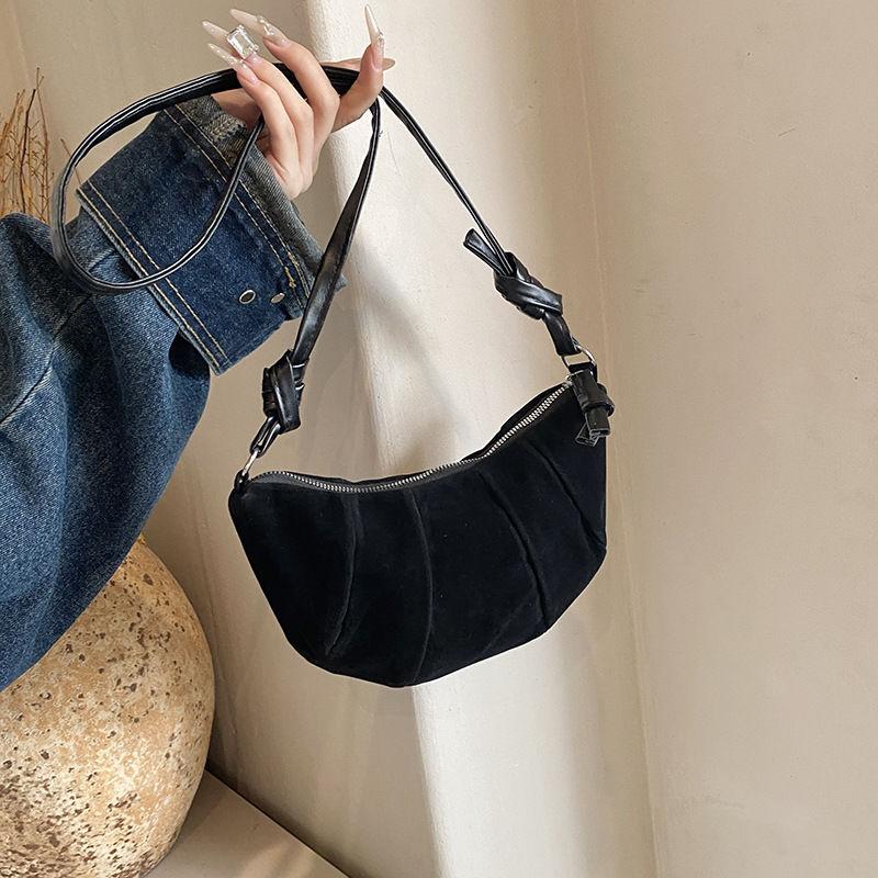 Genți Niche de Lux pentru Femei Genți Retro și la Modă în Formă de Gogoașă Genți Crossbody cu O Singură Baretă Genți Versatile în Formă de Croissant