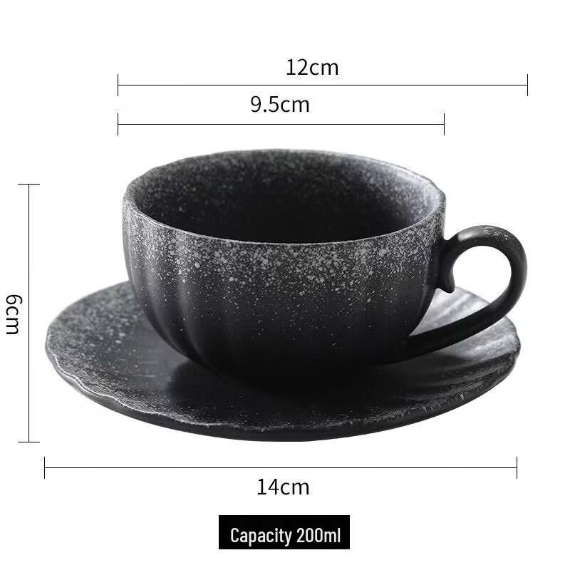 Qiwei Ceramic Latte Art Cup and Saucer Set