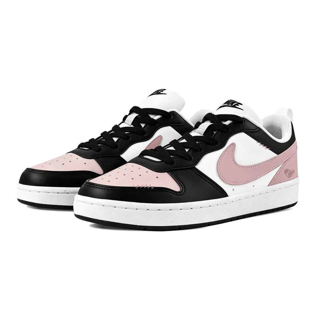Nike Court Borough Pink Ink Heart Low Top Skateboard Shoes Unisex Black Pink DV5456-131(Team529-)