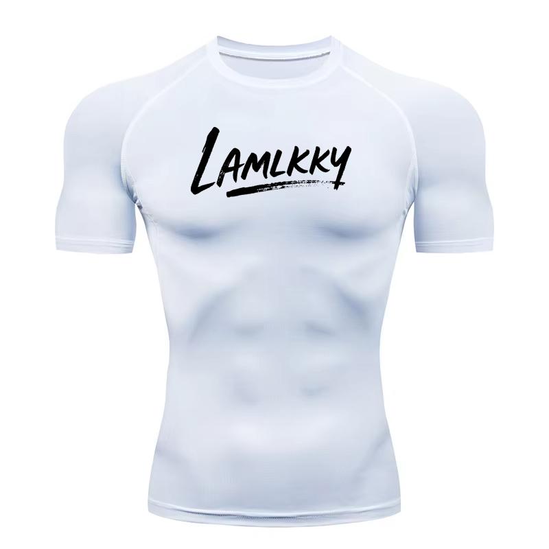 

Мужская компрессионная футболка LAMLKKY | Быстросохнущий топ для тренировок в спортзале S
