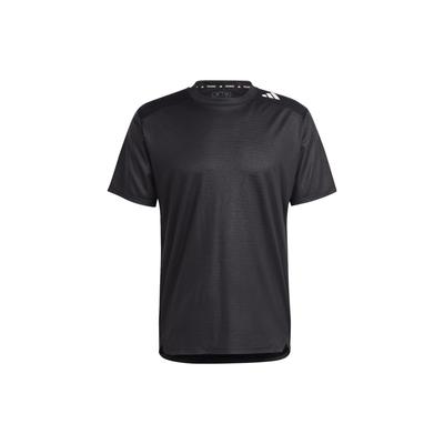 D4T Strength Workout Tee With Solid Logo Quick-Dry Sports Fitness Short Sleeve Men Tops Black IL1381