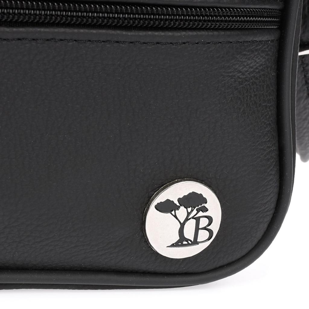 Men's Black Leather Bag Beltimore Spacious with Strap G77