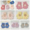 Bear Baby Fluffy Gloves Flower Knitted Mittens Warm Cartoon Pattern Gloves  Kids