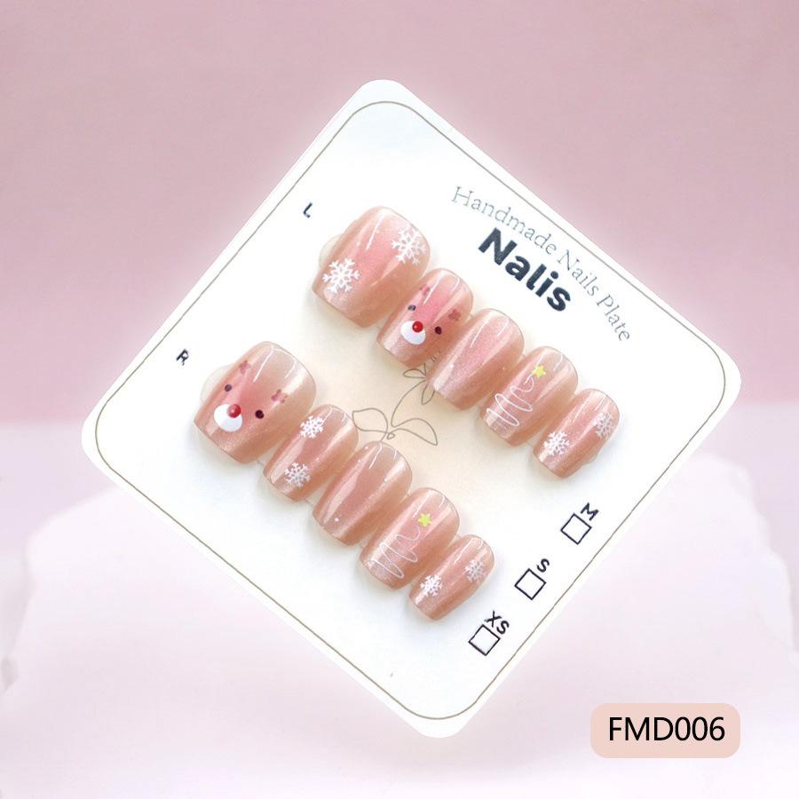 Cat's Eye Model, Beautiful Temperament, Little Fairy, Royal Sister Style Nail Art, High-end Niche 10 Pieces, Sub-size Wearing Nail