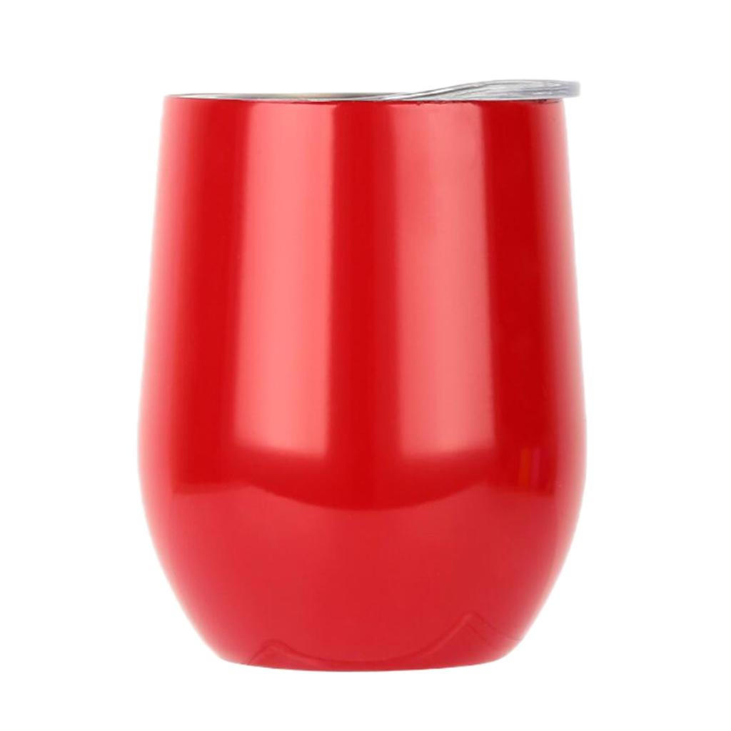 Stainless Steel Wine Tumbler Double Wall Insulated Drinking Cup with Lid for Outdoor Camping Picnic