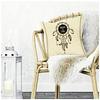 Les Trésors De Lily [Q2187] - Black Beige 'Boho' Cotton Cushion Cover (dream & Love- Dreamcatcher) - 40x40 Cm