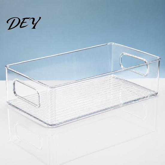 Waterproof Desk Drawer Desktop Storage Box, Clear PET Drawers Organizer, Stackable Space Plastic Saving Case, for Office Stationery And Makeup