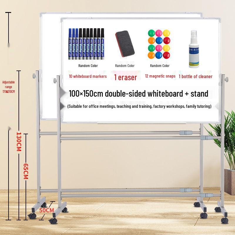 Mobile Double-Sided Magnetic Blackboard & Whiteboard for Home or Office