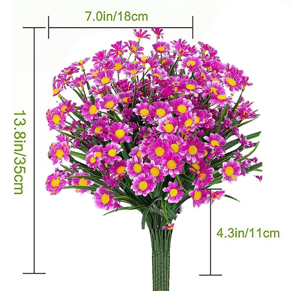 1Bundle 35cm Daisy UV Resistant Artificial Flowers Fake Plastic Plants Artificial Daisies Diy Home Garden Wedding Decoration