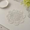Rose Placemat, Round Embroidered Light Breathable Placemat, Protects Against Stains Burns Scratches Coasters, for Kitchen Dining Room