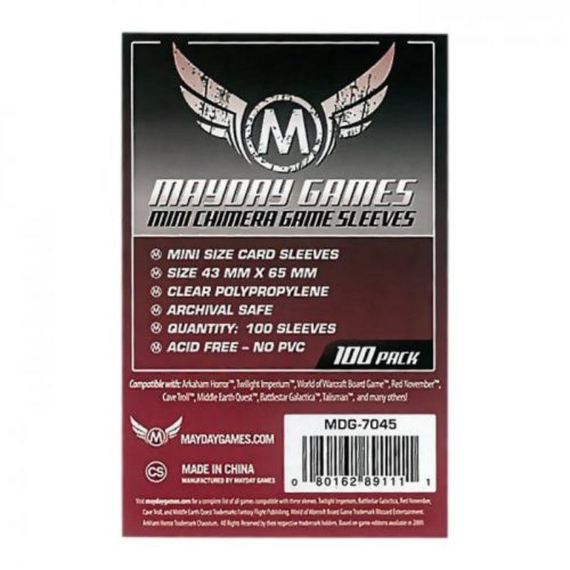 Mayday Card Sleeves 43x65 - 100pack Board Game