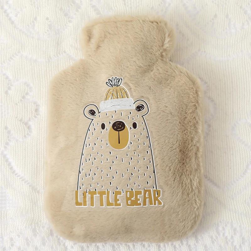 Cartone Animato Peluche Coniglio Orso Borsa Acqua Calda Riempimento Acqua Velluto Piccolo Portatile Studente Scaldamani Carino Borsa Acqua Calda