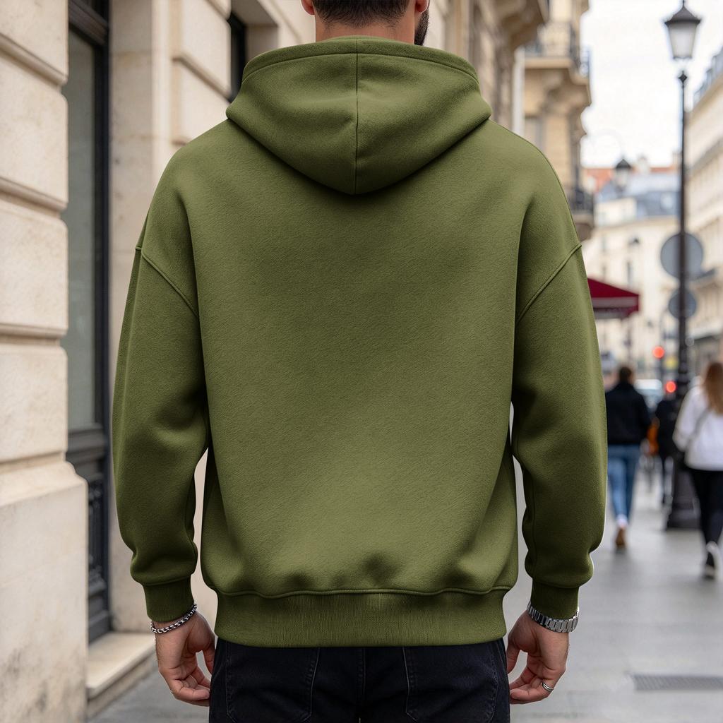 Unisex Hooded Cardigan Sweatshirt Jacket for Fall and Winter Casual Wear