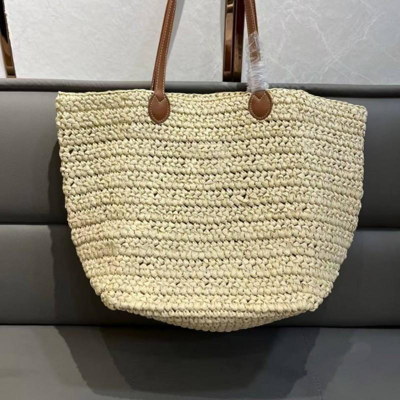 Womens Woven Straw Bag Large Capacity Shoulder Beach Vacation Casual Daily Use