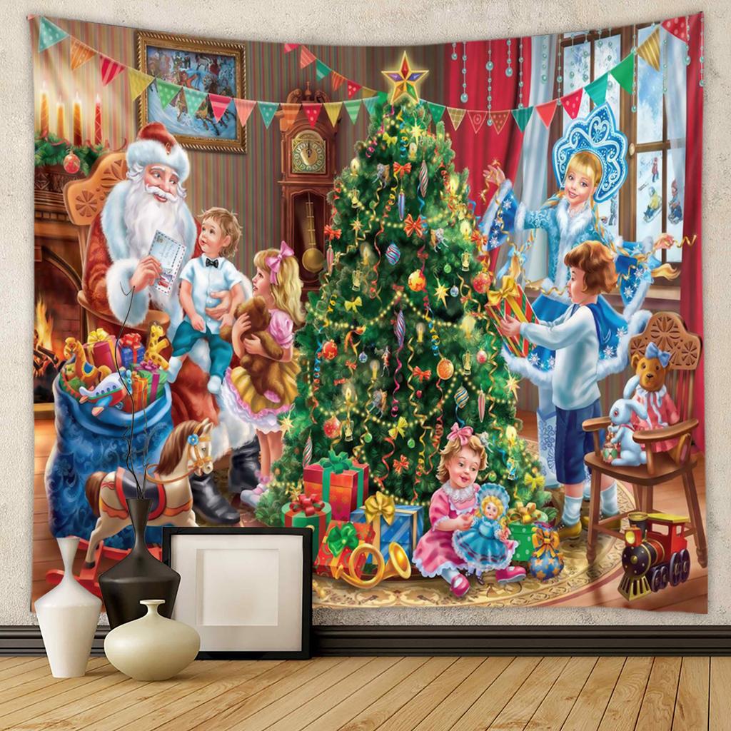 Grenzüberschreitender Außenhandelshintergrund, Stoffstil, hängender Stoff, Raum, hängender Stoff, Weihnachtsteppich