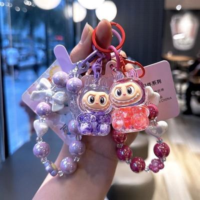 Labubu Series Resin Cartoon Keychain Creative Mobile Phone Bead Couple Pendant