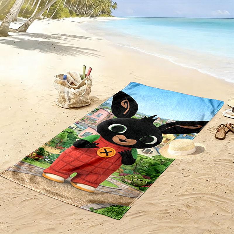 Bing Print Beach Towel, Large Soft Quick Dry Towel for Beach Camping Swimming