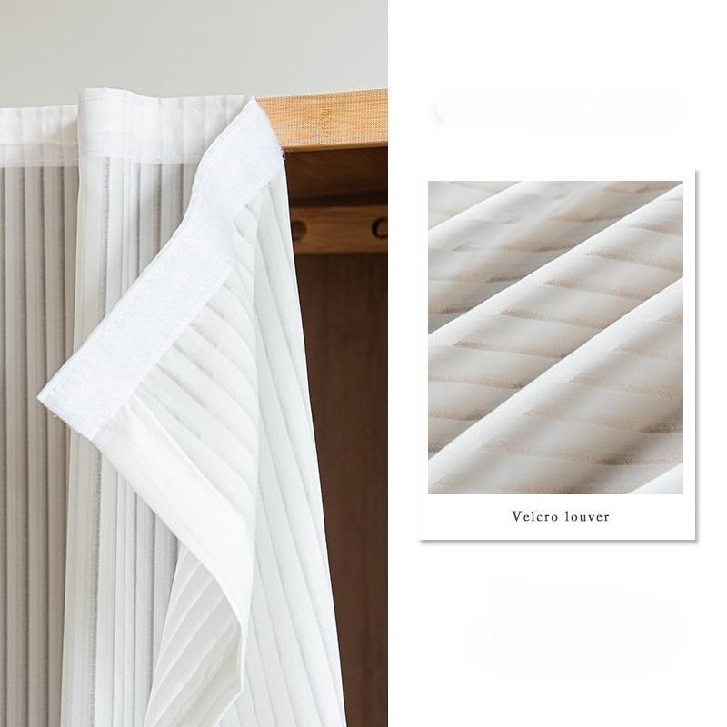 Kast Gordijnen Kast Deuren Kasten Boekenkasten Kledingkasten Opbergplanken Deur Gordijnen Vitrage Keuken korte gordijn 1 PC W70cmxH80cm&Velcro&Flat dimensions wit