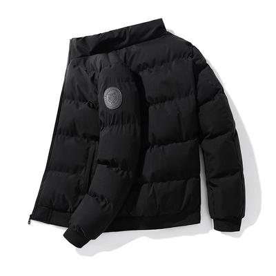 Men's Tiger Head Stand-Up Collar Cotton-Padded Jacket - Autumn/Winter Thickened Youth Coat