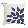 Relaxed Texture Pillowcase Geometric Pillow Cover, Washed Linen Look Throw Case with Hidden Nordic Zipper, Minimalist Cushion Cover for Sofa,